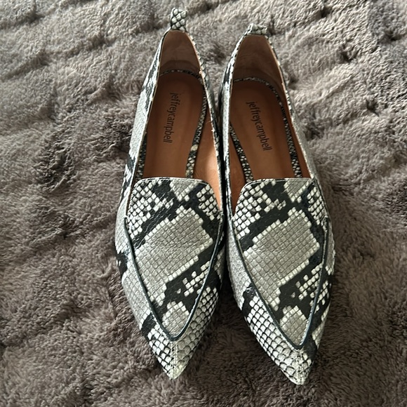 Jeffrey Campbell snakeskin modern heel pointy toe size 8 - Picture 4 of 7